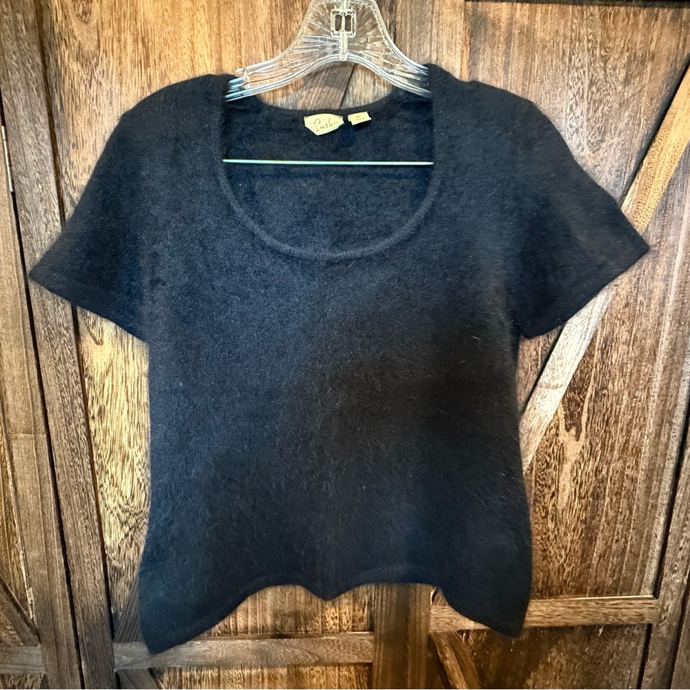 Lux Black Sweater Caslon 70 % Angora - Size M